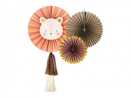 3 Rosettes décoratives Lion