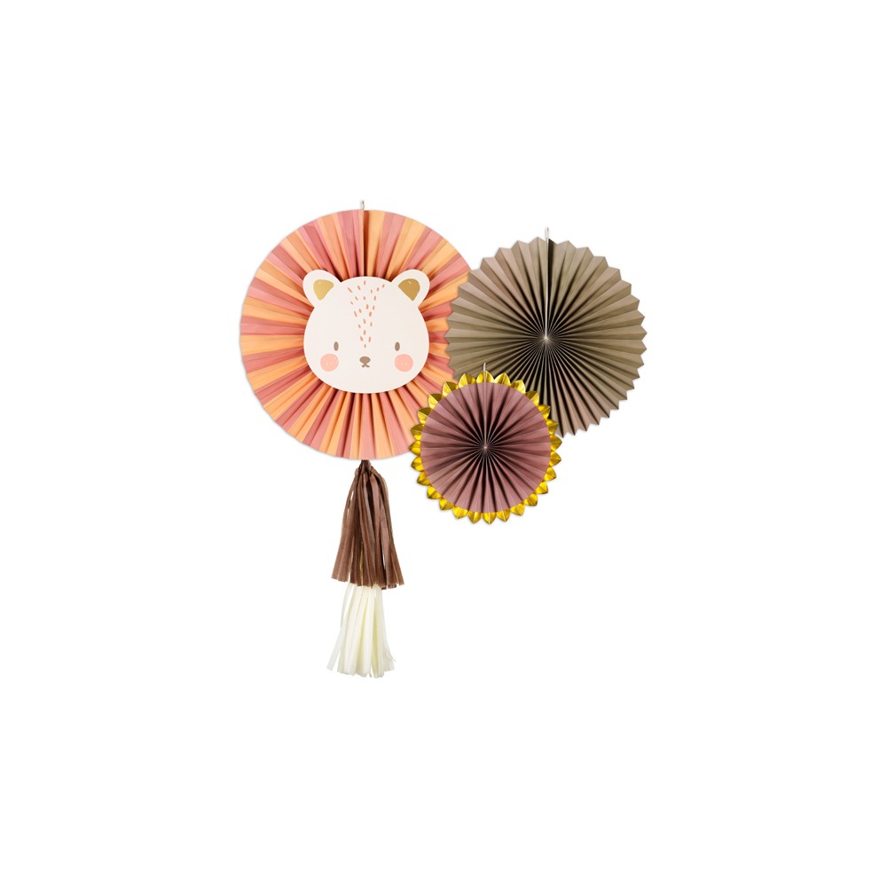 3 Rosettes décoratives Lion