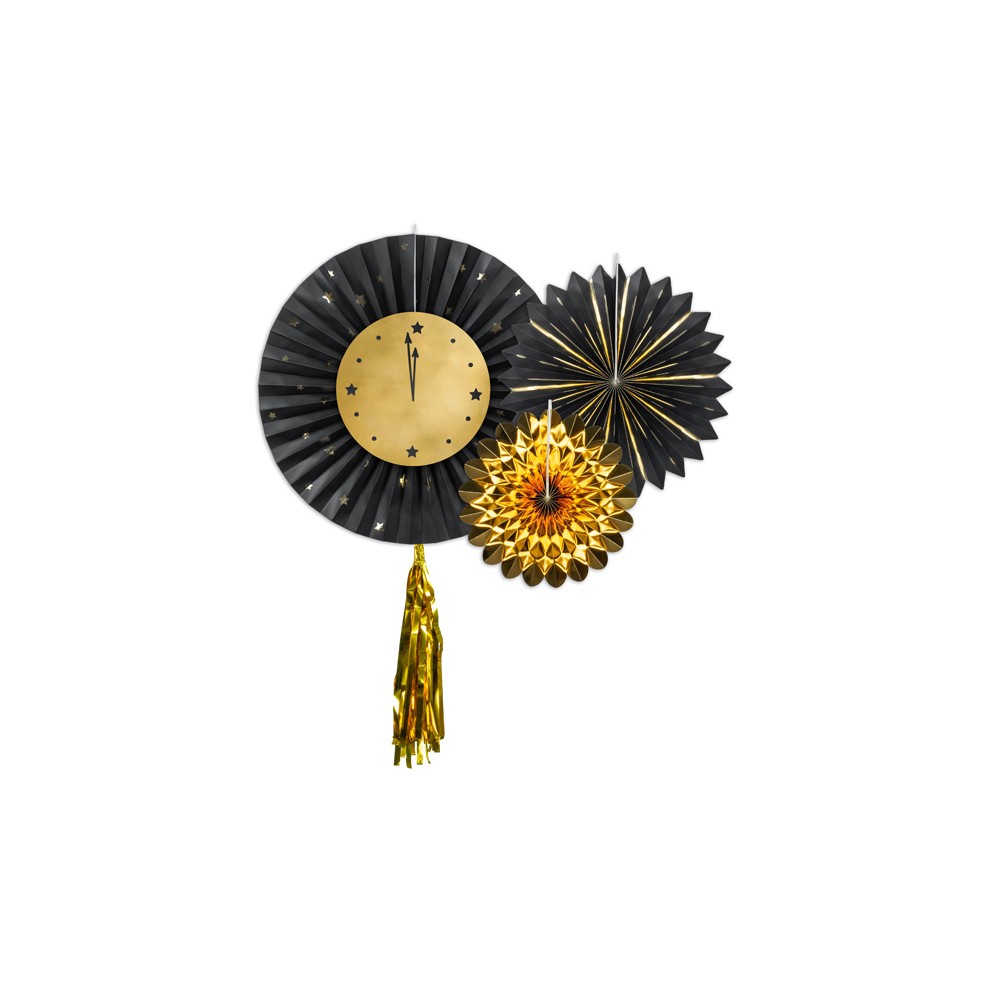 3 Rosettes décoratives horloge -