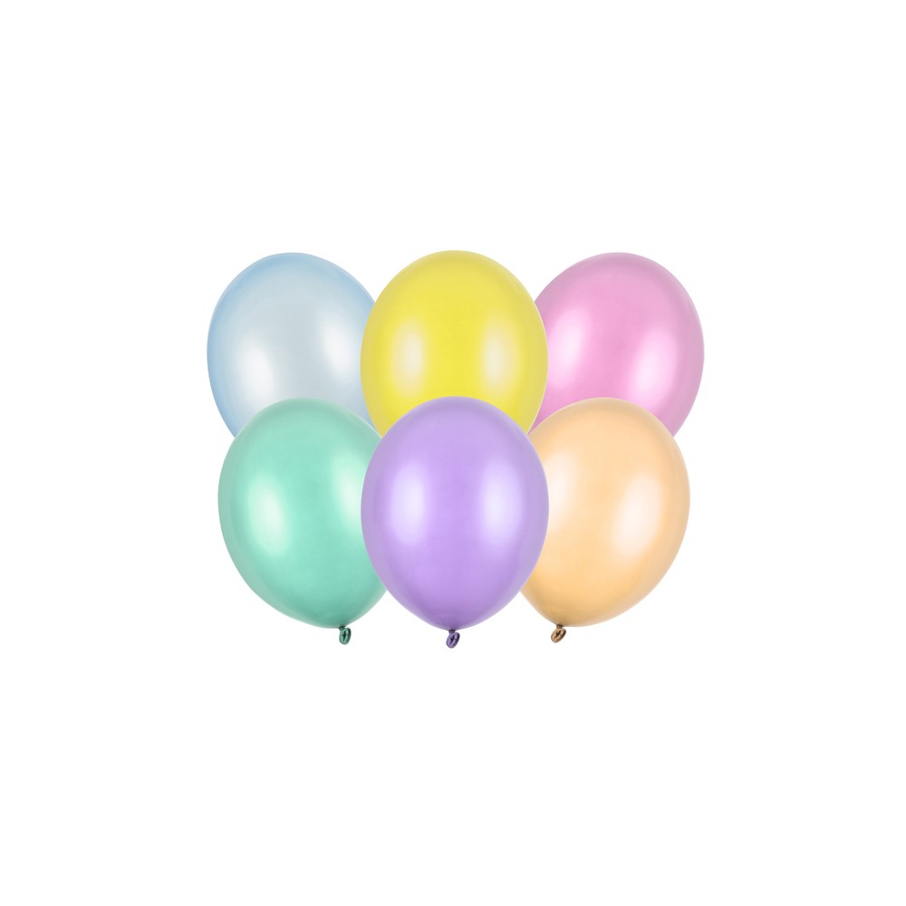 100 ballons en latex – Couleurs assorties – Finition nacrée – 23 cm