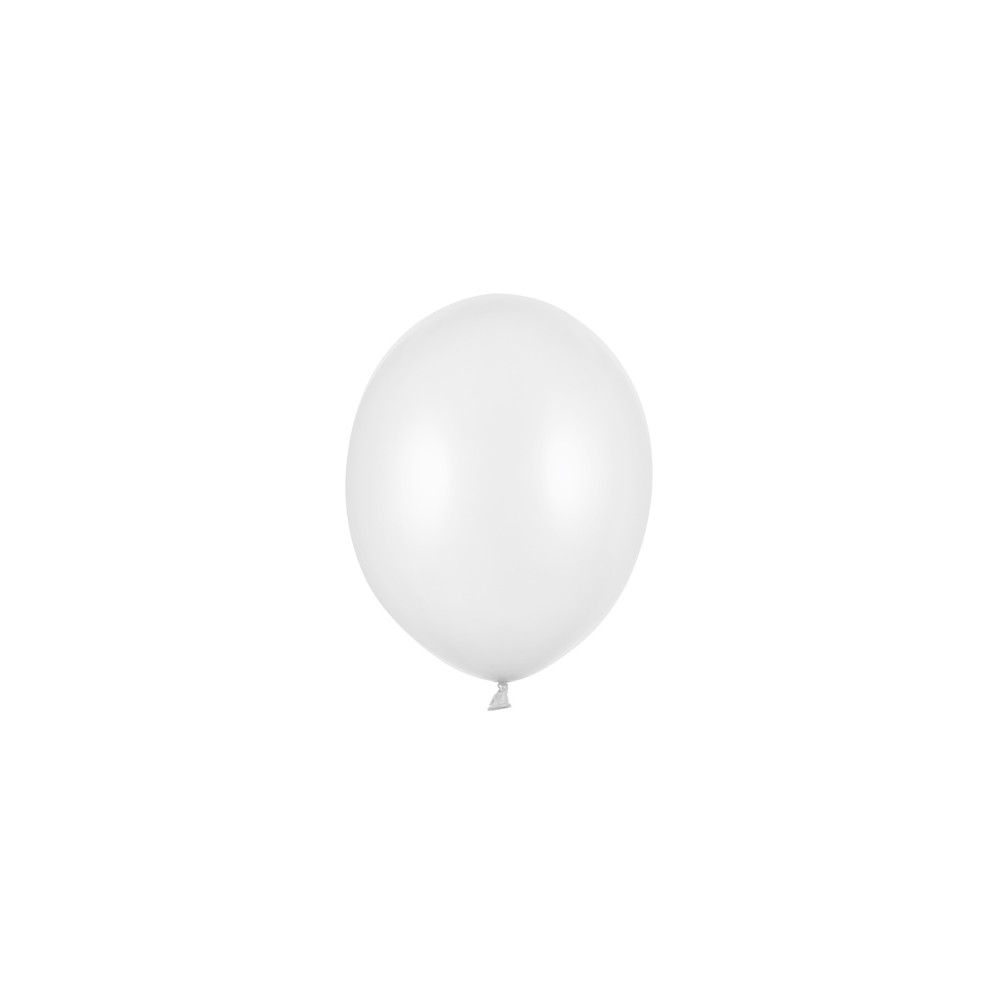 100 Ballons Strong 23 cm - Blanc pur métallique