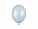 100 ballons en latex – Bleu bébé – Finition métallisée – 23 cm