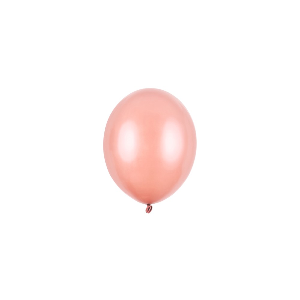 100 ballons en latex – Or rose – Finition métallisée – 23 cm