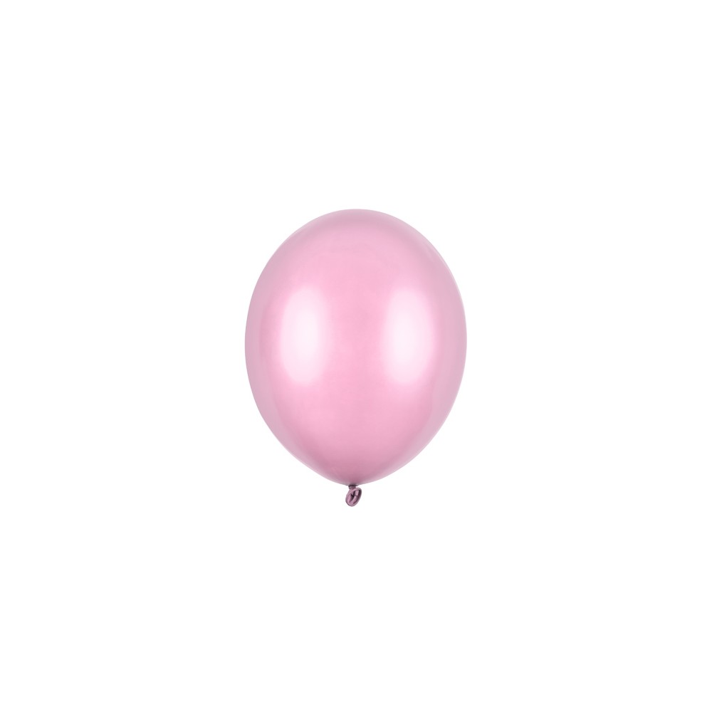 100 Ballons Strong 23 cm - Rose bonbon métallique