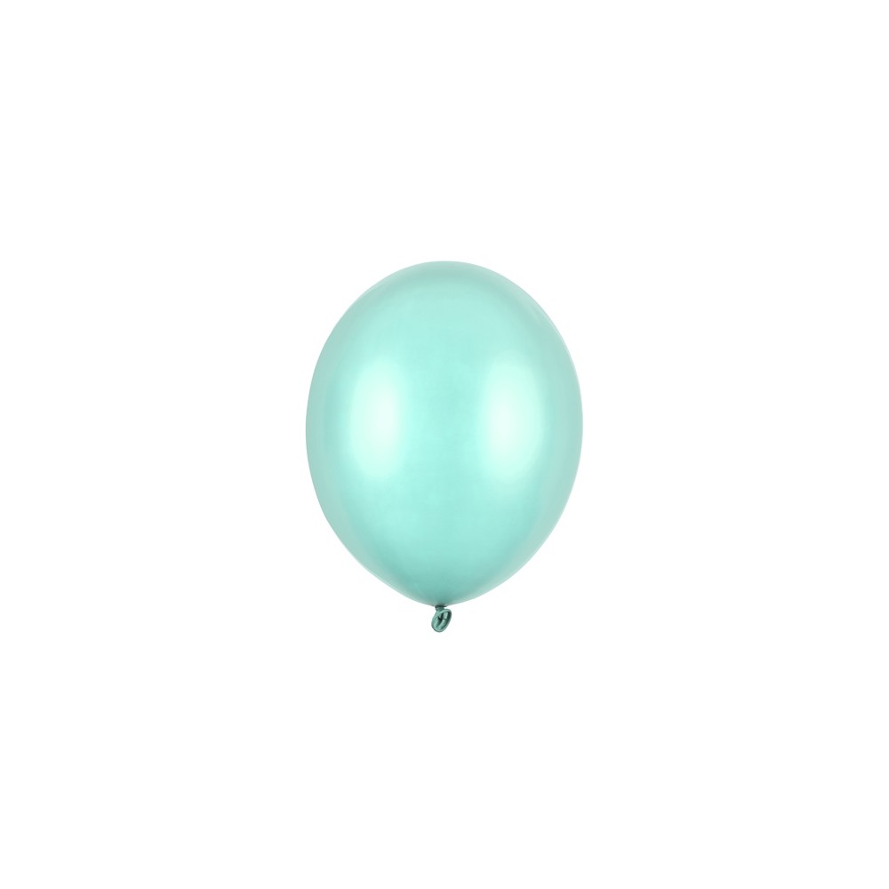 100 Ballons Strong 23 cm - Vert menthe métallique