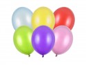 10 ballons en latex – Couleurs assorties – Finition métallisée – 27 cm