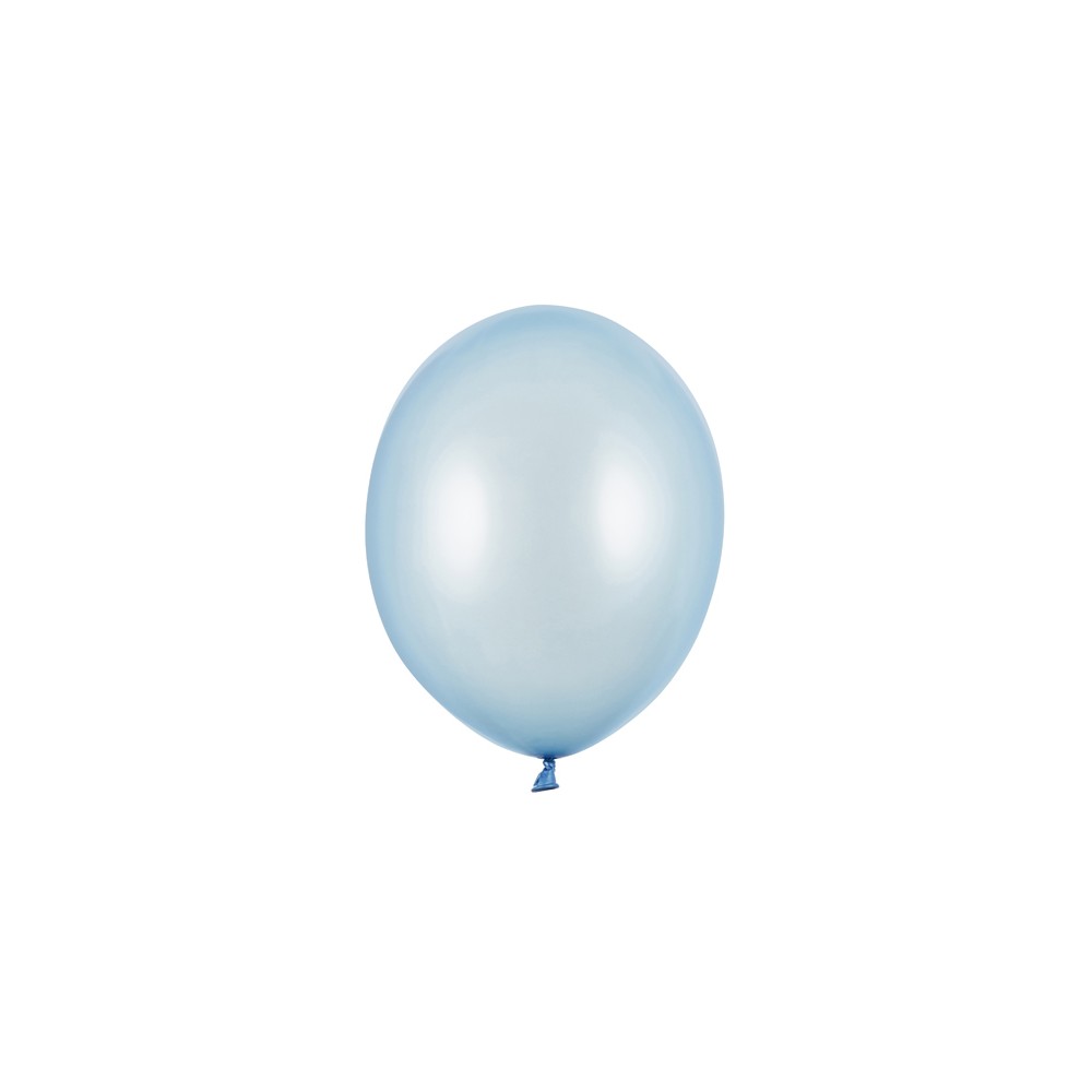 100 Ballons Strong 27cm - Baby Blue métallique