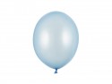 10 ballons en latex – Bleu bébé – Finition métallisée – 27 cm