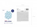 10 Ballons 27cm - bleu bébé métallique