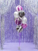 100 ballons en latex – Argent neige – Finition métallisée – 27 cm