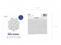 10 ballons en latex – Argent neige – Finition métallisée – 27 cm