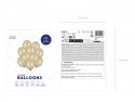 10 ballons en latex – Or froid – Finition métallisée – 27 cm