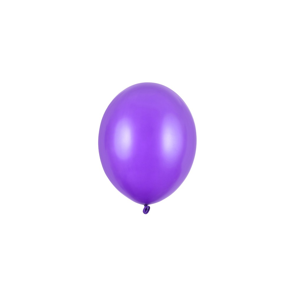10 ballons en latex – Pourpre – Finition métallisée – 27 cm