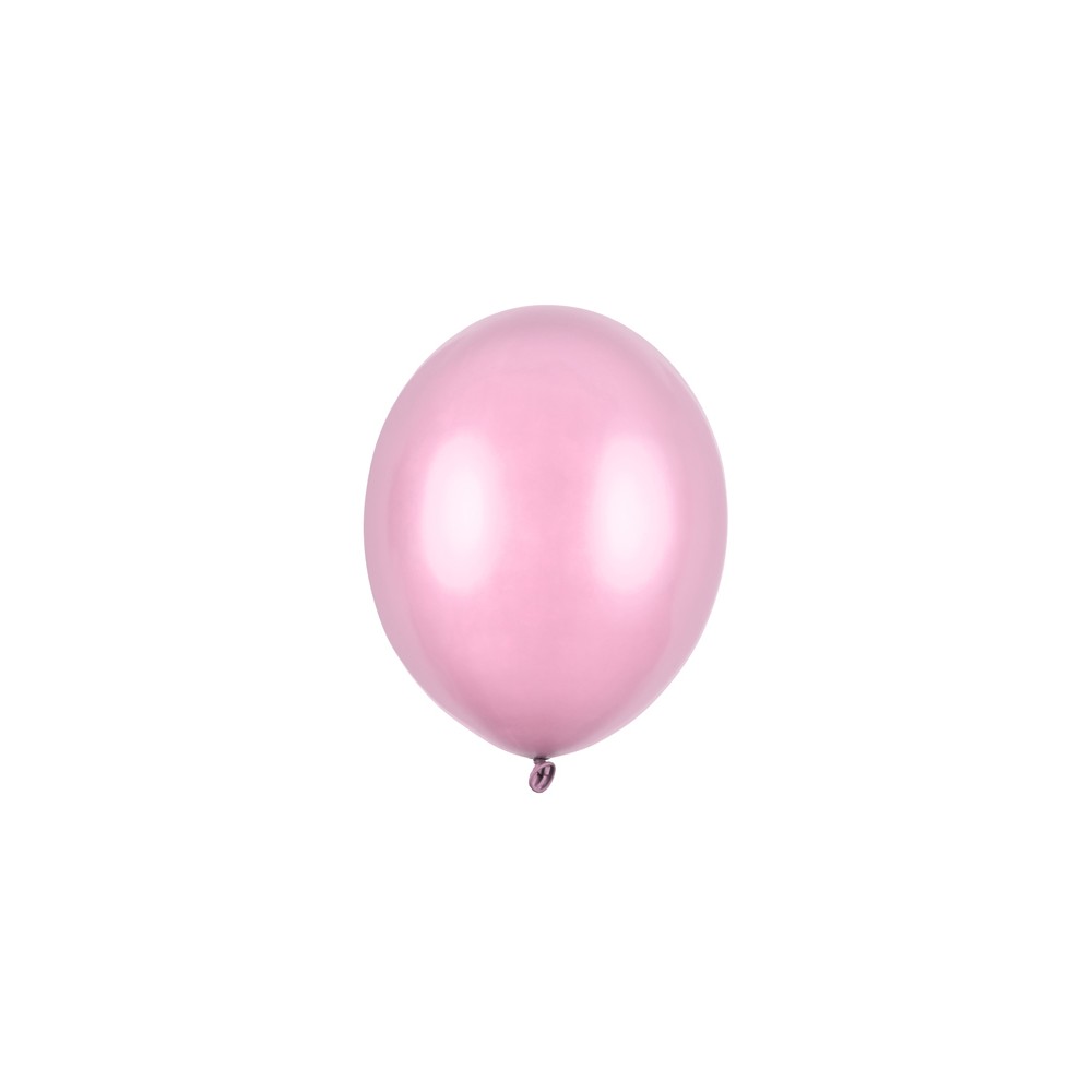 100 ballons en latex – Rose bonbon – Finition métallisée – 27 cm