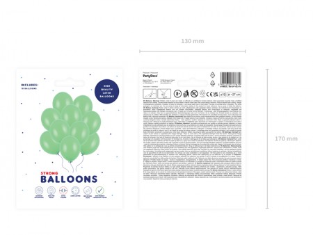 10 Ballons 27cm - vert pastel