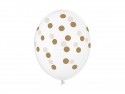 50 Ballons 30 cm - Pois - cristal clair