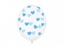 6 Ballons 30 cm - Coeurs - Cristal clair