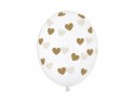 6 Ballons 30 cm - Coeurs - Cristal clair