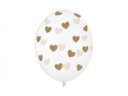 6 Ballons 30 cm - Coeurs -...
