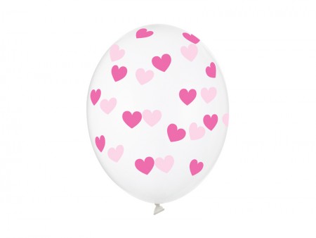 6 Ballons 30 cm - Coeurs -...