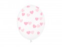 50 Ballons 30 cm - Coeurs - cristal clair