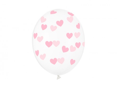 6 Ballons 30 cm - Coeurs -...
