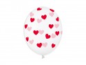 50 Ballons 30 cm - Coeurs - cristal clair
