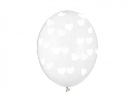 6 Ballons 30 cm - Coeurs -...