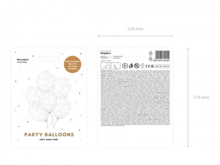 6 Ballons 30 cm - Coeurs -...