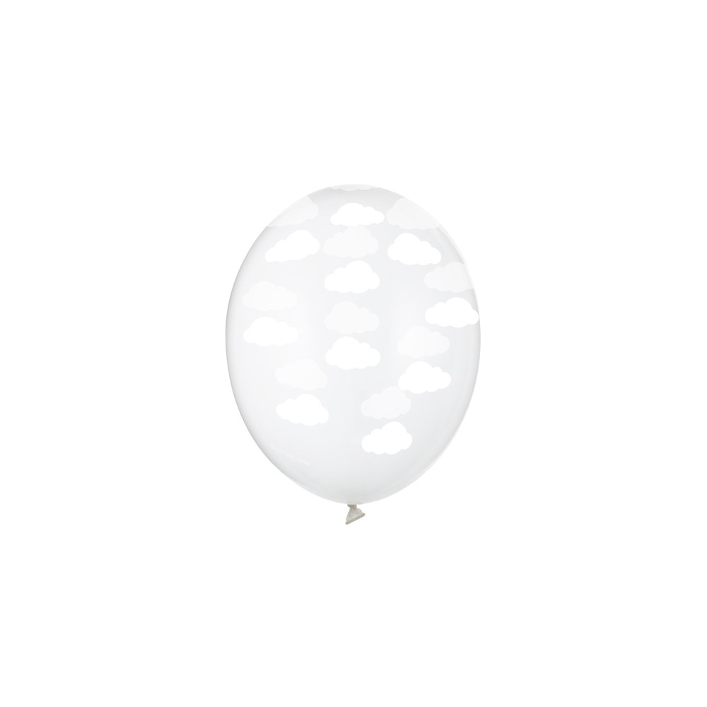 50 Ballons 30 cm - Nuages - Cristal Clair