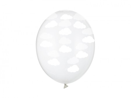 6 Ballons 30 cm - Nuages -...