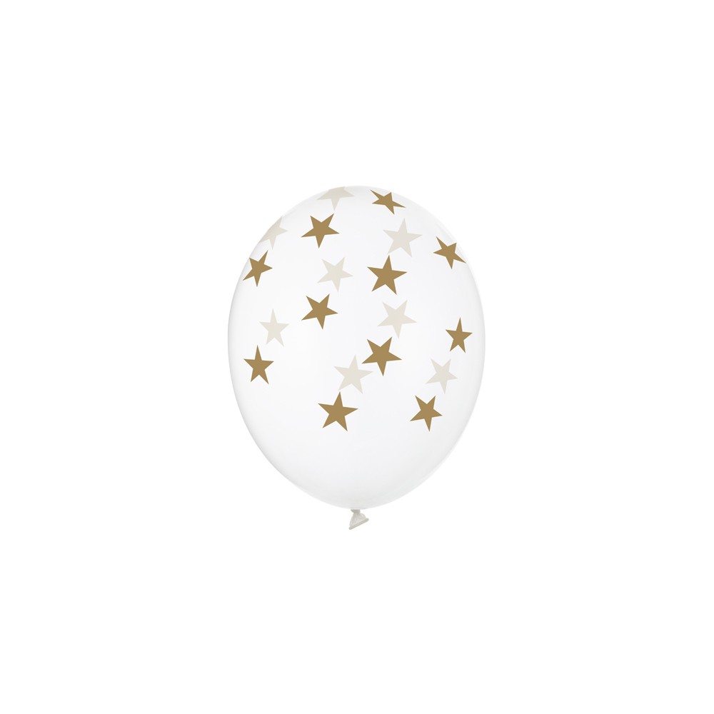 50 Ballons 30 cm - Etoiles - cristal clair