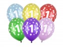6 Ballons 30 cm - 1er Anniversaire - Méllange métallique