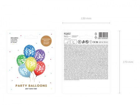 6 Ballons 30 cm - 3ème...