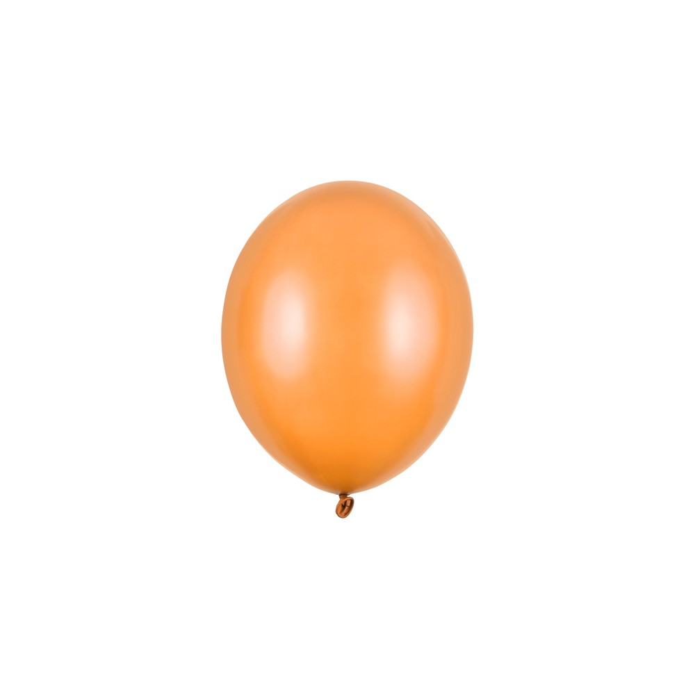 100 ballons en latex – Orange mandarine – Finition métallisée – 30 cm