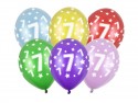 50 Ballons 30 cm - 7ème anniversaire - Méllange métallique