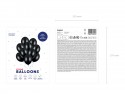 10 Ballons 30 cm - Noir Métallique