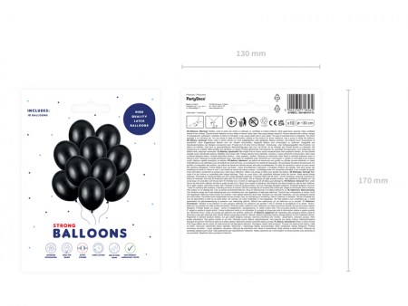 10 ballons en latex – Noir...