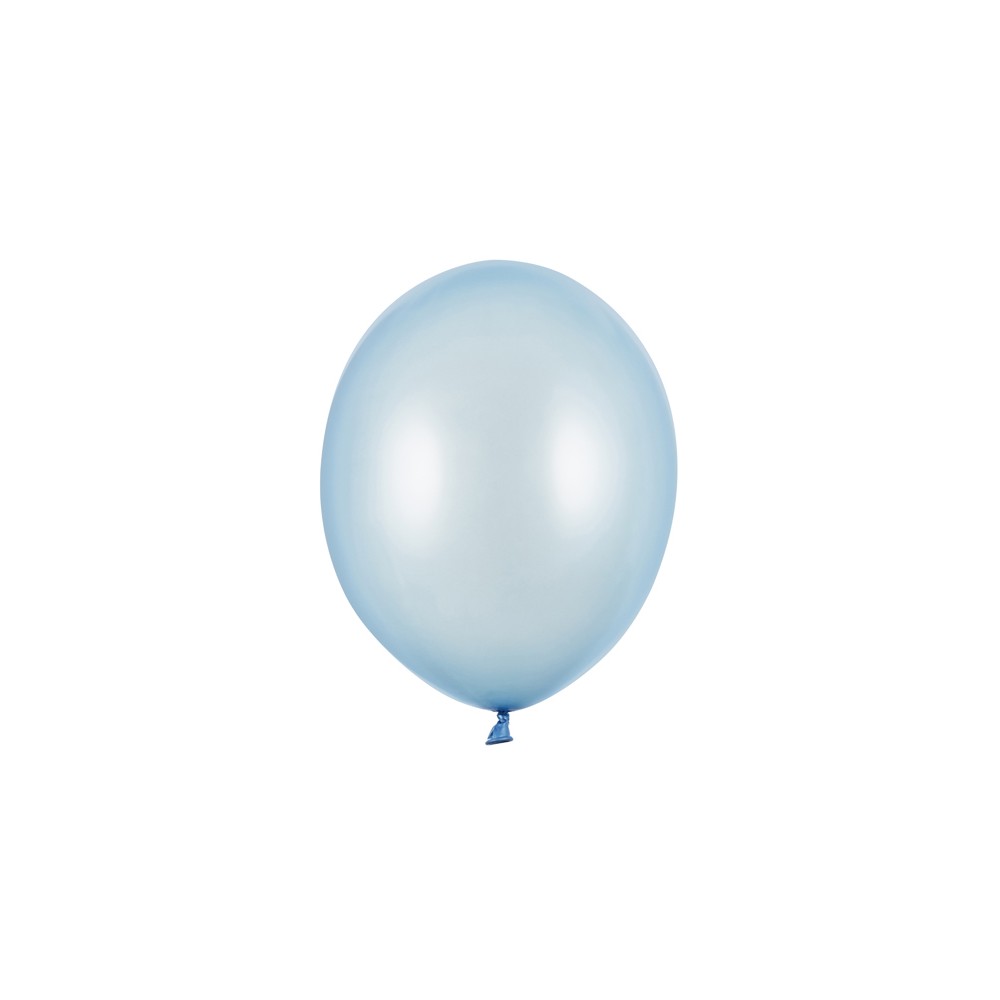50 Ballons 30 cm - bleu bébé métallique