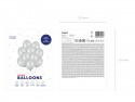 10 Ballons 30 cm - Neige argente métallique