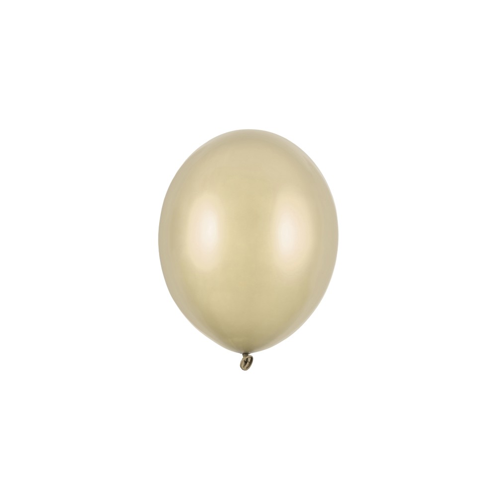 100 ballons en latex – Or froid – Finition métallisée – 30 cm