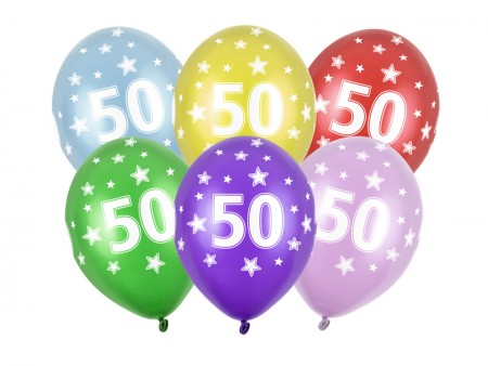 6 Ballons 30 cm - 50ème...