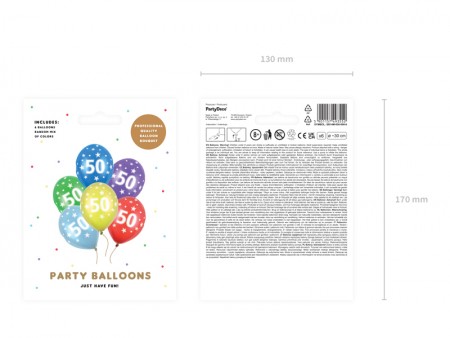 6 Ballons 30 cm - 50ème...