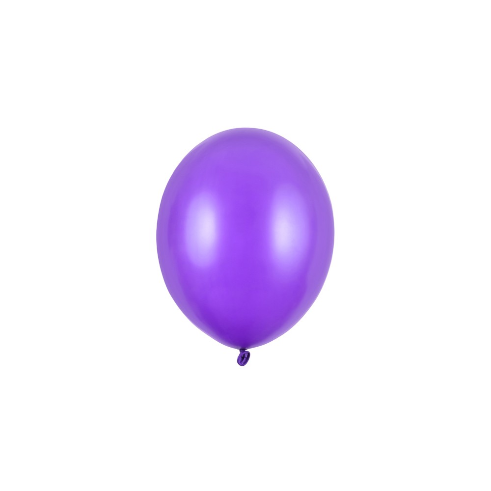50 ballons en latex – Pourpre – Finition métallisée – 30 cm