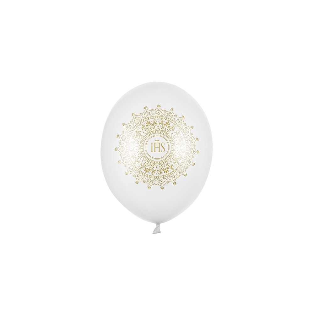 50 Ballons 30 cm - IHs - Blanc pur métallique