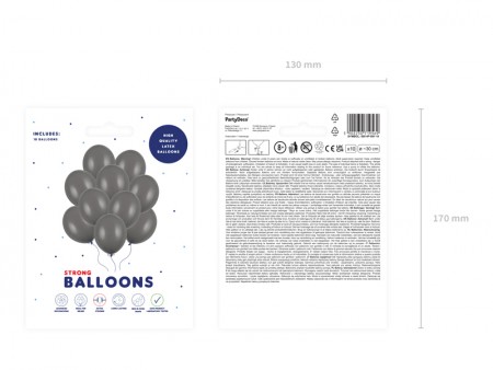 10 ballons en latex – Gris...