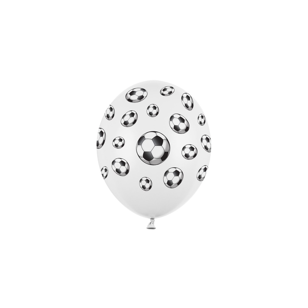 50 Ballons 30 cm - Ballons de foot - Pastel P. Blanc