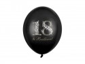 50 Ballons 30 cm - 18 & Brillant - Noir Pastel