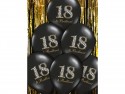 6 Ballons 30 cm - 18 & Brillant - Noir Pastel