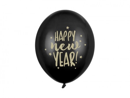 6 Ballons 30 cm - Happy New...